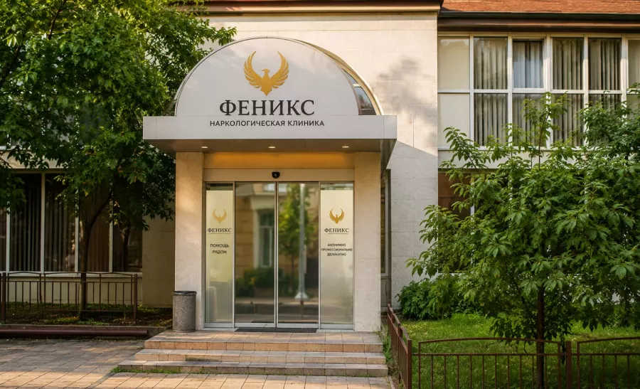 Вход в наркологическую клинику «Феникс» в Бийске